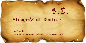 Visegrádi Dominik névjegykártya